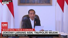 VIDEO: Jokowi Larang ASN, TNI & Polri Mudik