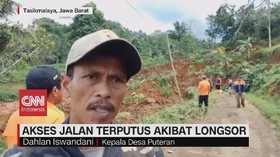 VIDEO: Akses Jalan di Tasikmalaya Terputus Akibat Longsor