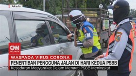VIDEO: Penertiban Pengguna Jalan di Hari Kedua PSBB