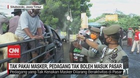 VIDEO: Tak Pakai Masker, Pedagang Tak Boleh Masuk Pasar