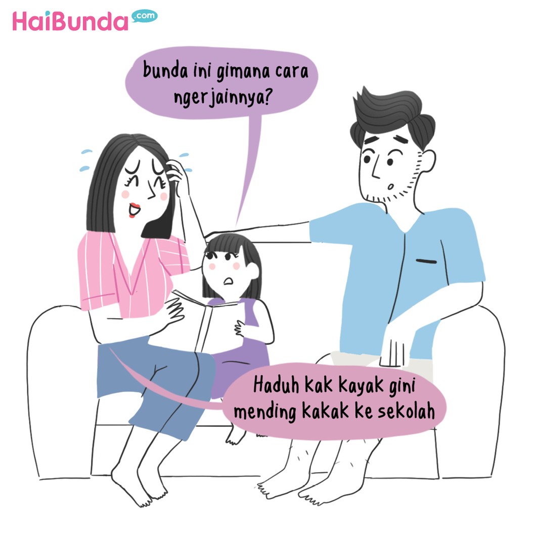 Beginilah drama saat anak harus ujian dari rumah karena pandemi corona. Bunda jadi ikut mumet.