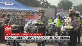 VIDEO: Polda Metro Jaya Bagikan 25 Ton Beras