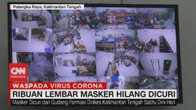 VIDEO: Ironis, Ribuan Lembar Masker Hilang Dicuri