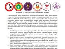 Organisasi Kesehatan Kecam Penolakan Jenazah Perawat Positif Corona di Semarang