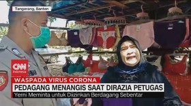 VIDEO: Pedagang Menangis Saat Dirazia Petugas