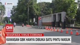 VIDEO: Kawasan GBK Hanya Dibuka Satu Pintu Masuk