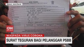 VIDEO: Teguran Bagi Pelanggar PSBB