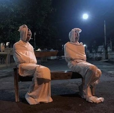 Setop Penularan Virus Corona, Desa Sukoharjo 'Bangkitkan' Pocong