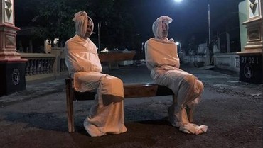 Setop Penularan Virus Corona, Desa Sukoharjo 'Bangkitkan' Pocong