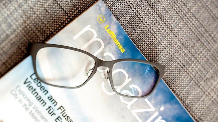 Frankfurt, Germany - September 20, 2014: Lufthasa Magazine the in-flight magazine of Lufthasa Airlines appears every month and covers subjects related to aviation, travel, celebrities and entertainment.