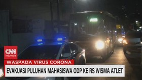 VIDEO: Evakuasi Puluhan Mahasiswa ODP ke RS Wisma Atlet
