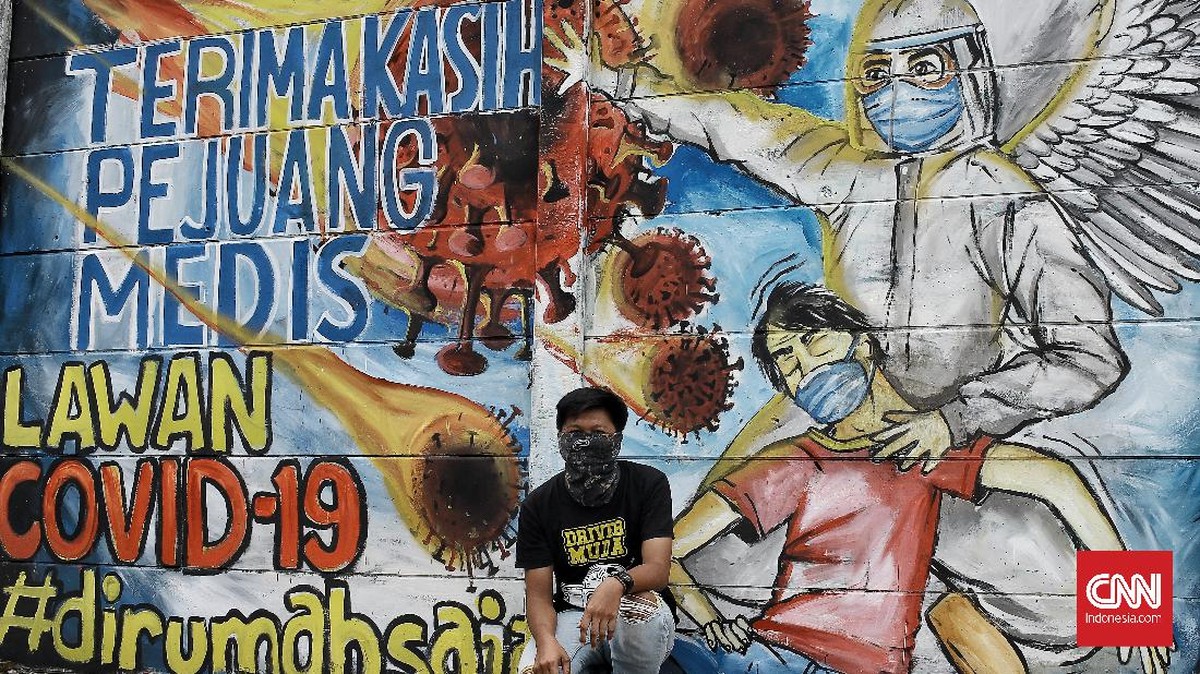 FOTO: Mural Edukasi Pandemi Corona di Sudut Depok