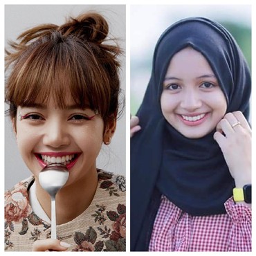 5 Foto Sanwanee Esor 'Kembaran' Lisa BLACKPINK versi Syariah