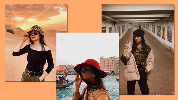 Biar Tampil Kece Saat Liburan, Ikutan Pakai 5 Topi Andalan Febby Rastanty Ini Yuk!