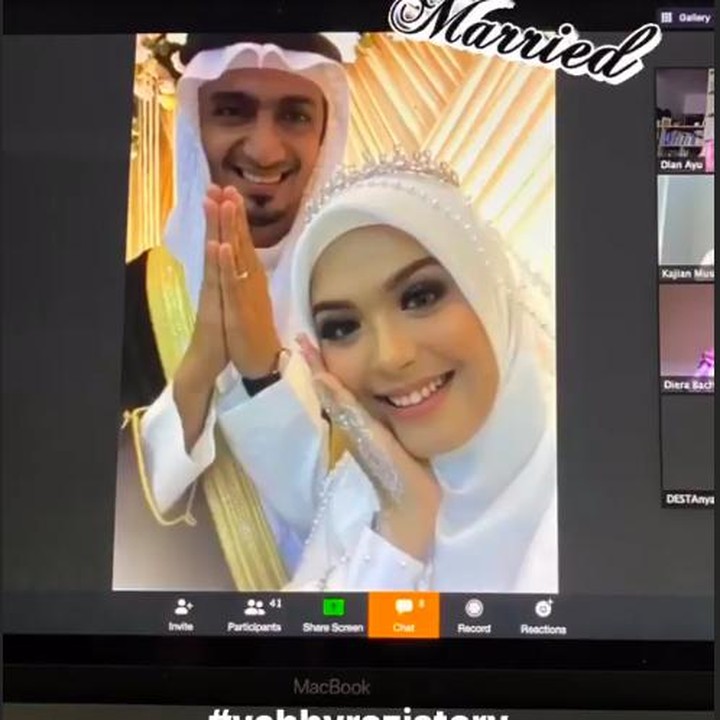 <p> Vebby tampil cantik dengan gaun putih, sedangkan Razi terlihat tampan mengenakan pakaian khas Arab. (Foto: Instagram Story @dianayulestari)</p>