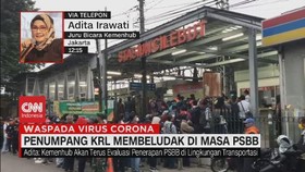 VIDEO: Penumpang KRL Membludak di Masa PSBB