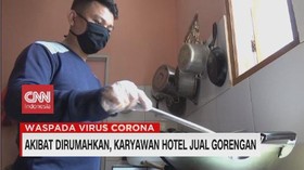 VIDEO: Dirumahkan, Karyawan Hotel Jualan Gorengan