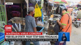 VIDEO: PSBB Belum Efektif, Pasar Tetap Ramai Pengunjung