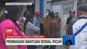 VIDEO: Pembagian Bantuan Sosial di Sumut Ricuh