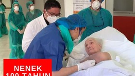 VIDEO:  Nenek Berusia 100 tahun Sembuh Covid-19