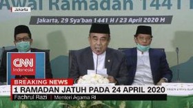 VIDEO: 1 Ramadan Jatuh Pada 24 April 2020