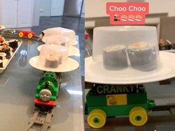 Gabut di Rumah, Mahasiswa Ini Bikin Kereta Sushi dari LEGO!