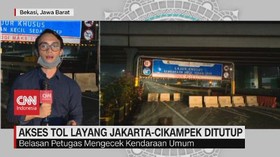 VIDEO: Akses Tol Jalan Layang Jakarta-Cikampek Sudah Ditutup