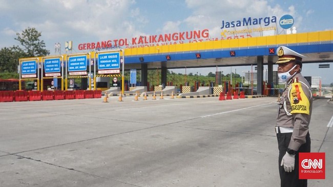 Polisi menyampaikan tidak ada kemacetan berarti sepanjang Tol Kalikangkung menuju Cikampek pada arus balik Lebaran, Minggu (8/5) siang.
