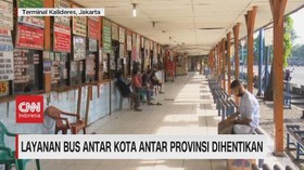 VIDEO: Layanan Bus Antar Kota Antar Provinsi Dihentikan