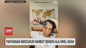VIDEO: Tantangan Mencukur Rambut Sendiri Ala Ariel Noah