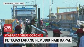 VIDEO: Petugas Larang Pemudik Naik Kapal