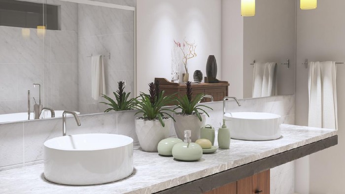 Modern Bathroom ( 3d render )