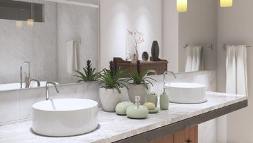 Ide Dekorasi Dinding Kamar Mandi Rumah Minimalis yang Estetik