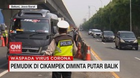 VIDEO: Pemudik di Cikampek Diminta Putar Balik