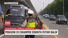 VIDEO: Pemudik di Cikampek Diminta Putar Balik