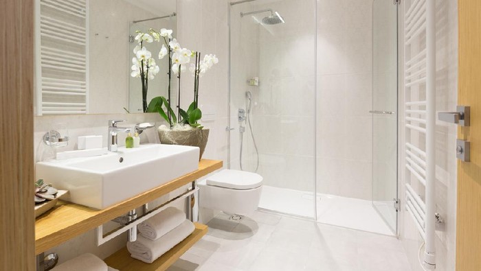 Interior of a haotel bathroom
