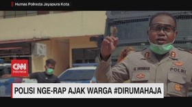 VIDEO: Polisi Nge-rap Ajak Warga #DiRumahAja