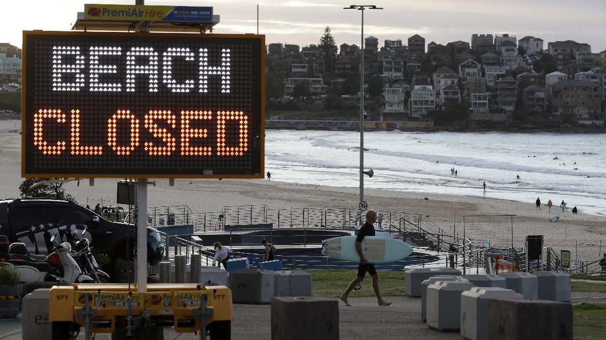 FOTO: Ceria Usai Lockdown di Pantai Bondi