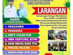 Cegah Corona, Kampung di Pasuruan Bikin Baliho Larangan Kunjungi Istri Muda