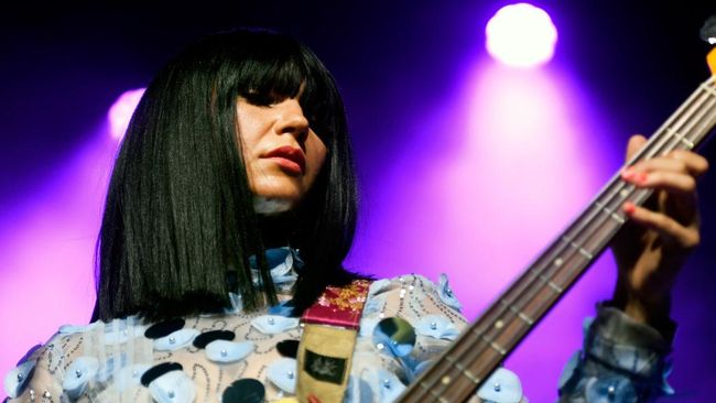 INDIO, CA - APRIL 19: Laura Lee of Khruangbin performs at Gobi Tent during the 2019 Coachella Valley Music And Arts Festival on April 19, 2019 in Indio, California.   Frazer Harrison/Getty Images for Coachella/AFP