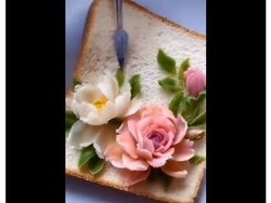 Bikin Roti Tawar Cantik Berhias Mawar, Netizen Ini Berakhir Memakannya!