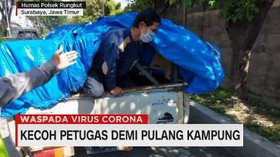 VIDEO: Pemudik Sembunyi di Balik Terpal Demi Pulang Kampung