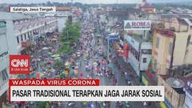 VIDEO: Pasar Tradisional Terapkan Jaga Jarak Sosial