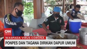 VIDEO: Ponpes & Tagana Dirikan Dapur Umum