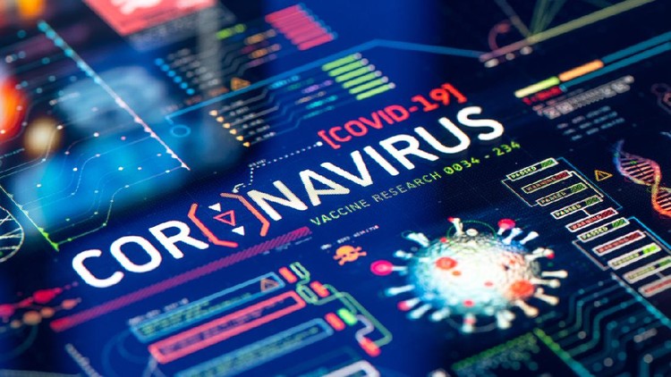 Coronavirus (COVID-19) Outbreak Laboratory Research & Quality Control on a high technology equipment.