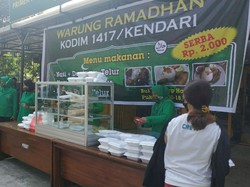 Bantu Warga dari Corona, Kodim Kendari Dirikan Warung Ramadhan Serba Rp 2.000