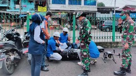Gugus Tugas Covid-19 Pantau OTG dengan Drone