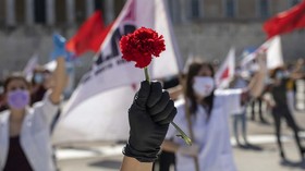 FOTO: Peringatan May Day di Tengah Pandemi Covid-19