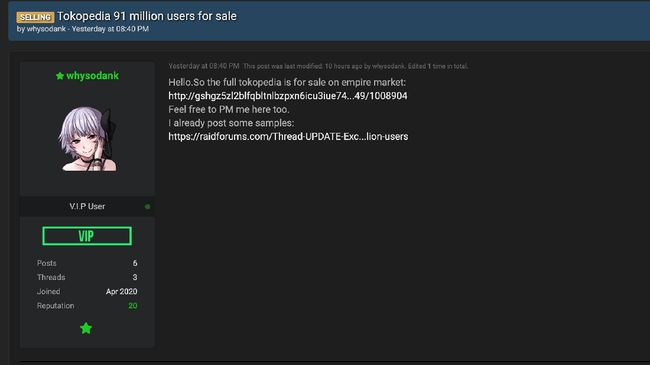 Peretasan Tokopedia Peretasan Tokopedia