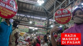 VIDEO: Razia Masker di Pasar, Tak Gunakan Masker Dipulangkan